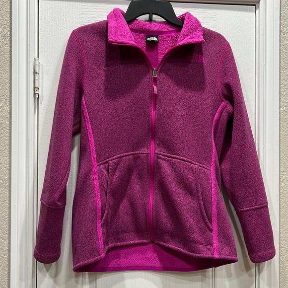 The North Face Other - The North Face Fuchsia Sweater Full Zip Coat Girls Size XL (18)